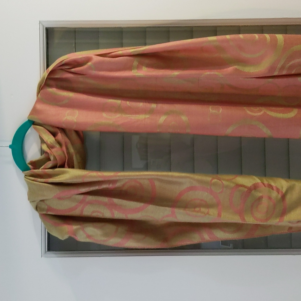 Pink and Gold Pashmina Scarf